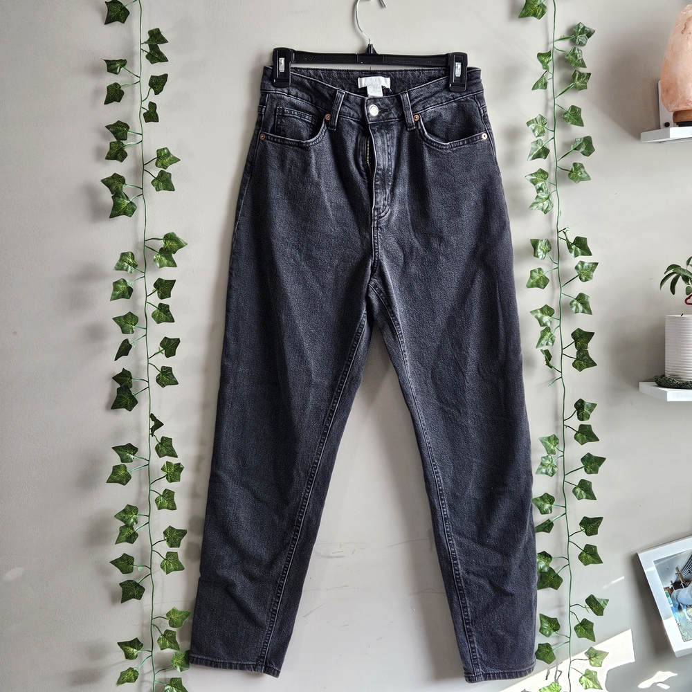 Classic Dark Wash Grey Black Women's Jeans